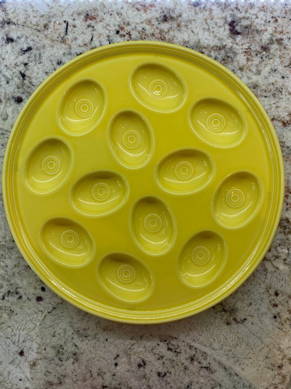 Fiesta Egg Plate - Yellow